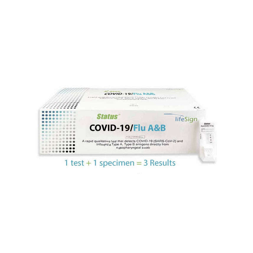 Status COVID-19/Flu A&B In-Office POC Rapid Test Kit, 25 test kit