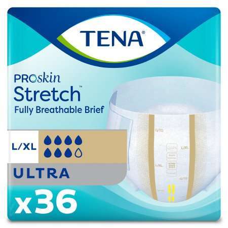 TENA 67803 Stretch Ultra Heavy Absorbency L/XL 41"-64"waist cs/72