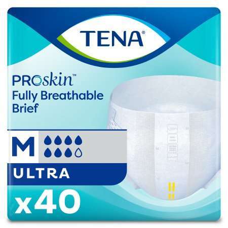 Tena Ultra Adult Brief, 67200 Size M, 40/pk