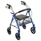 Drive 10257BL-1 Blue Durable 4 Wheel Rollator with 7.5" Casters