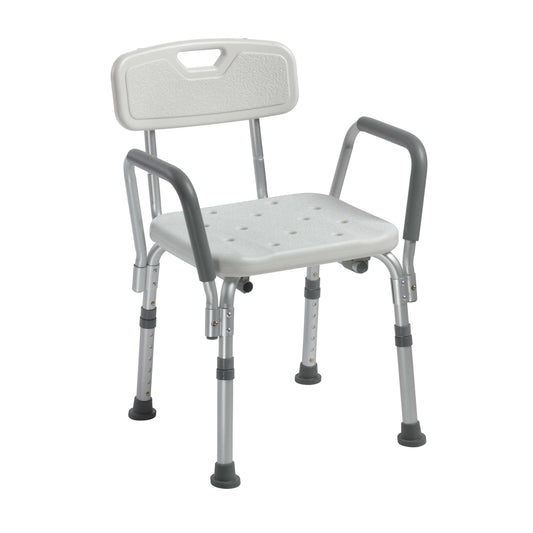 Drive 12445kd-1 Knock Down Bath Bench with Back and Padded Arms
