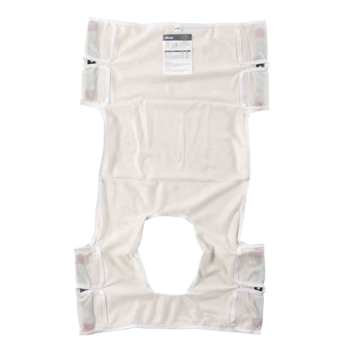 Drive 13026 Patient Lift Sling, Polyester Mesh with Commode Cutout