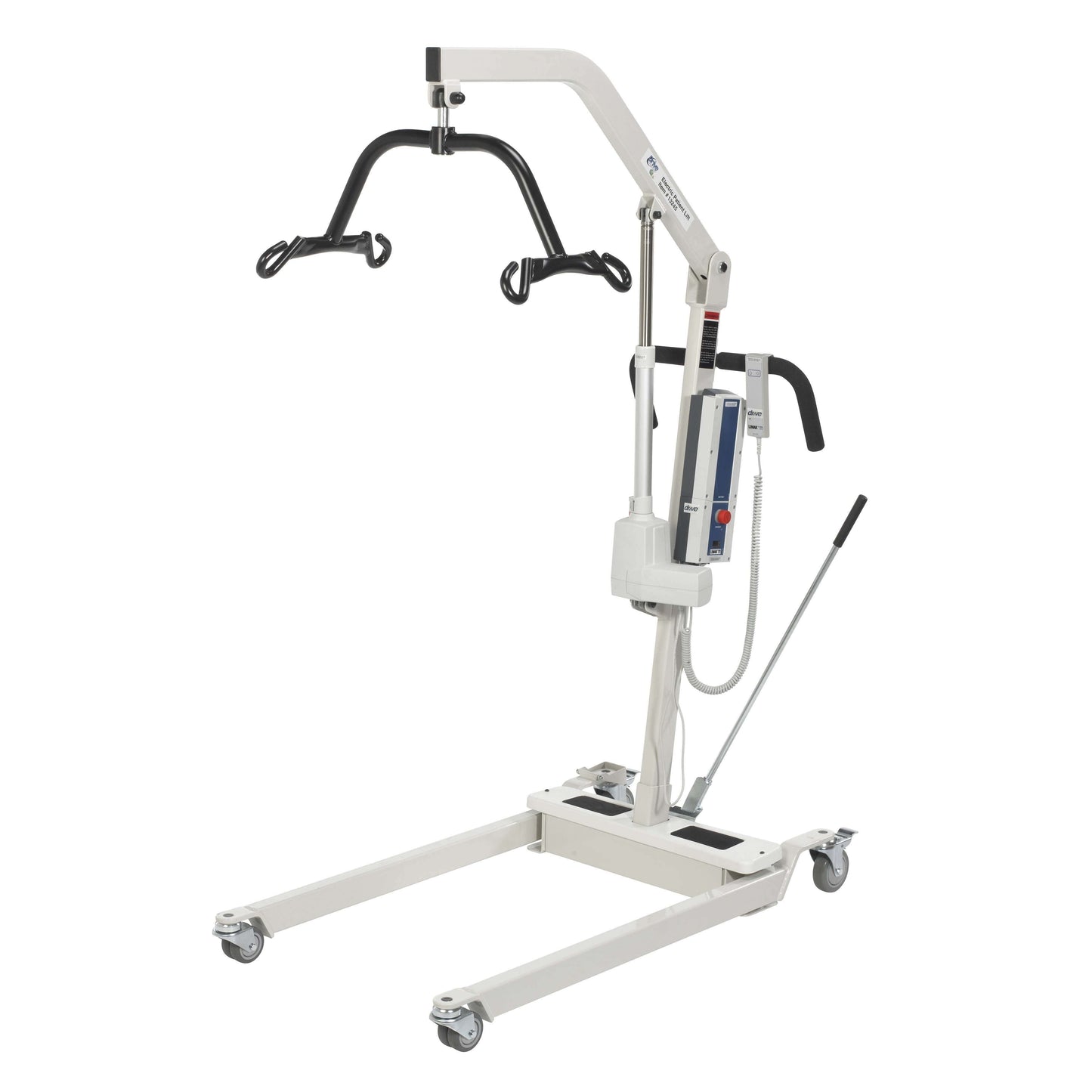 Drive 13244 Bariatric Battery Powered Electric Patient Lift with Four Point Cradle and Rechargeable, Removable Battery, No Wall Mount
