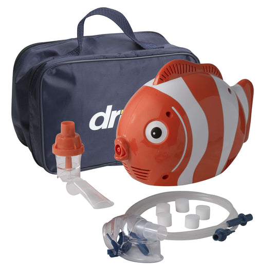 Drive 18091-fs Pediatric Fish Compressor Nebulizer with Reusable and Disposable Neb Kit