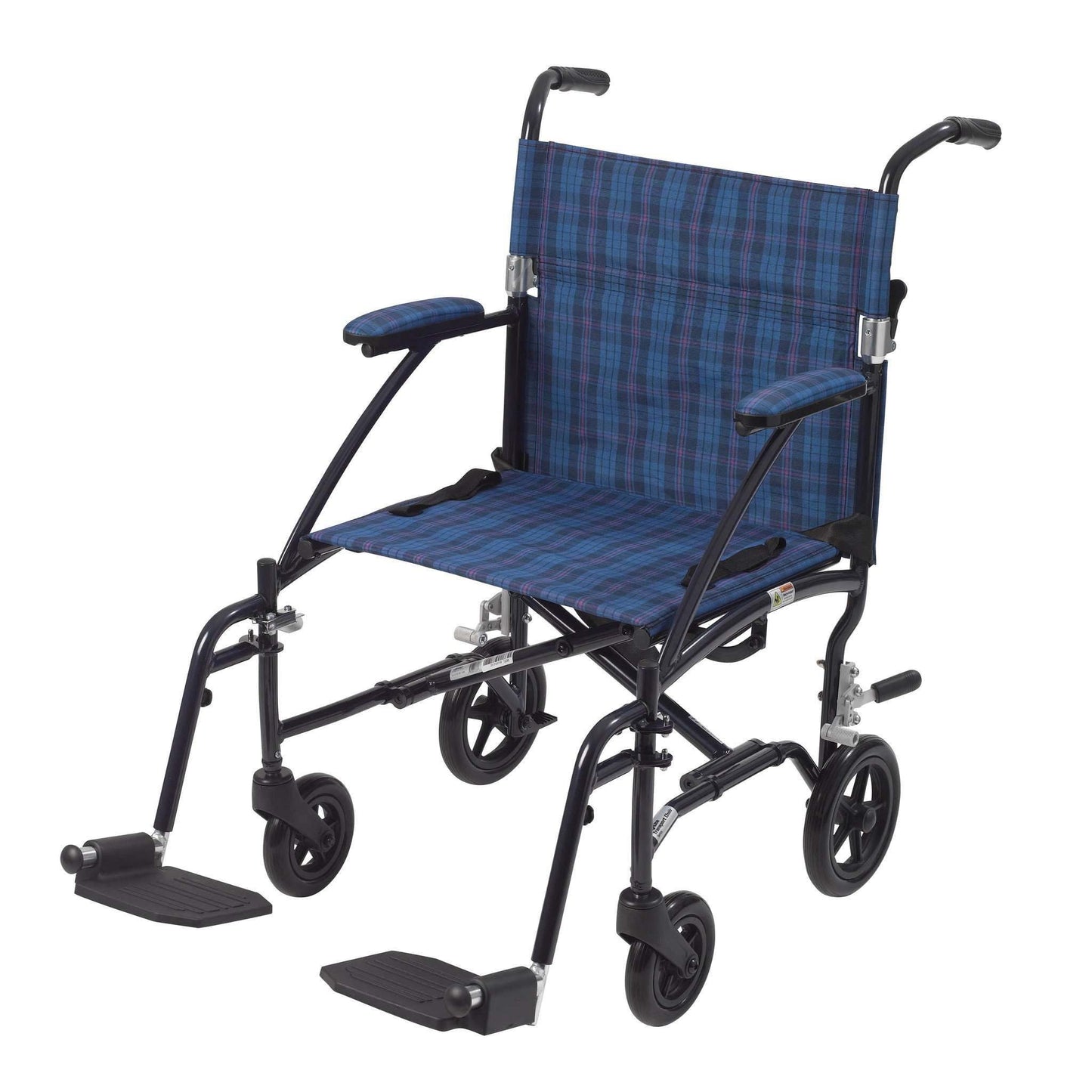 Drive dfl19-bl Fly Lite Ultra Lightweight Transport Wheelchair, Blue