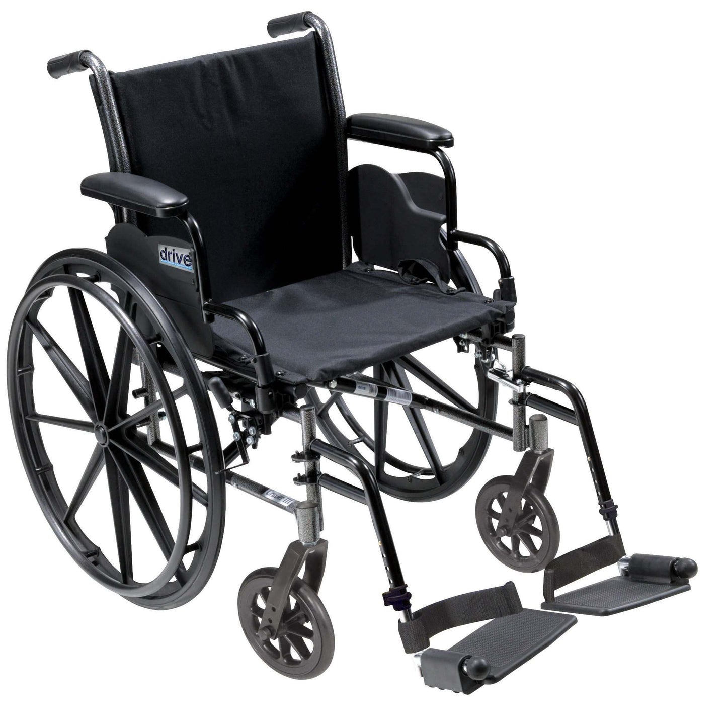 Drive k318dda-sf Cruiser III Light Weight Wheelchair with Flip Back Removable Arms, Desk Arms, Swing away Footrests, 18" Seat
