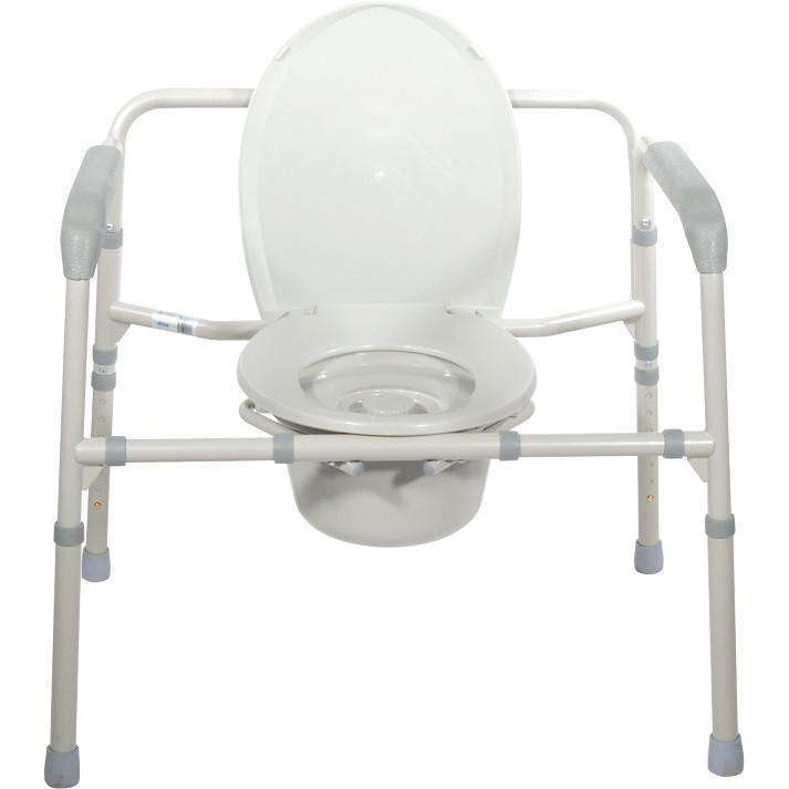 Drive Medical 11117N-1 3-in-1 Bariatric Folding Commode, 650 lbs Capacity
