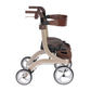 Drive Medical RTL10266CH-HS Nitro Deluxe Euro Style Rollator with rigged seat, Champagne