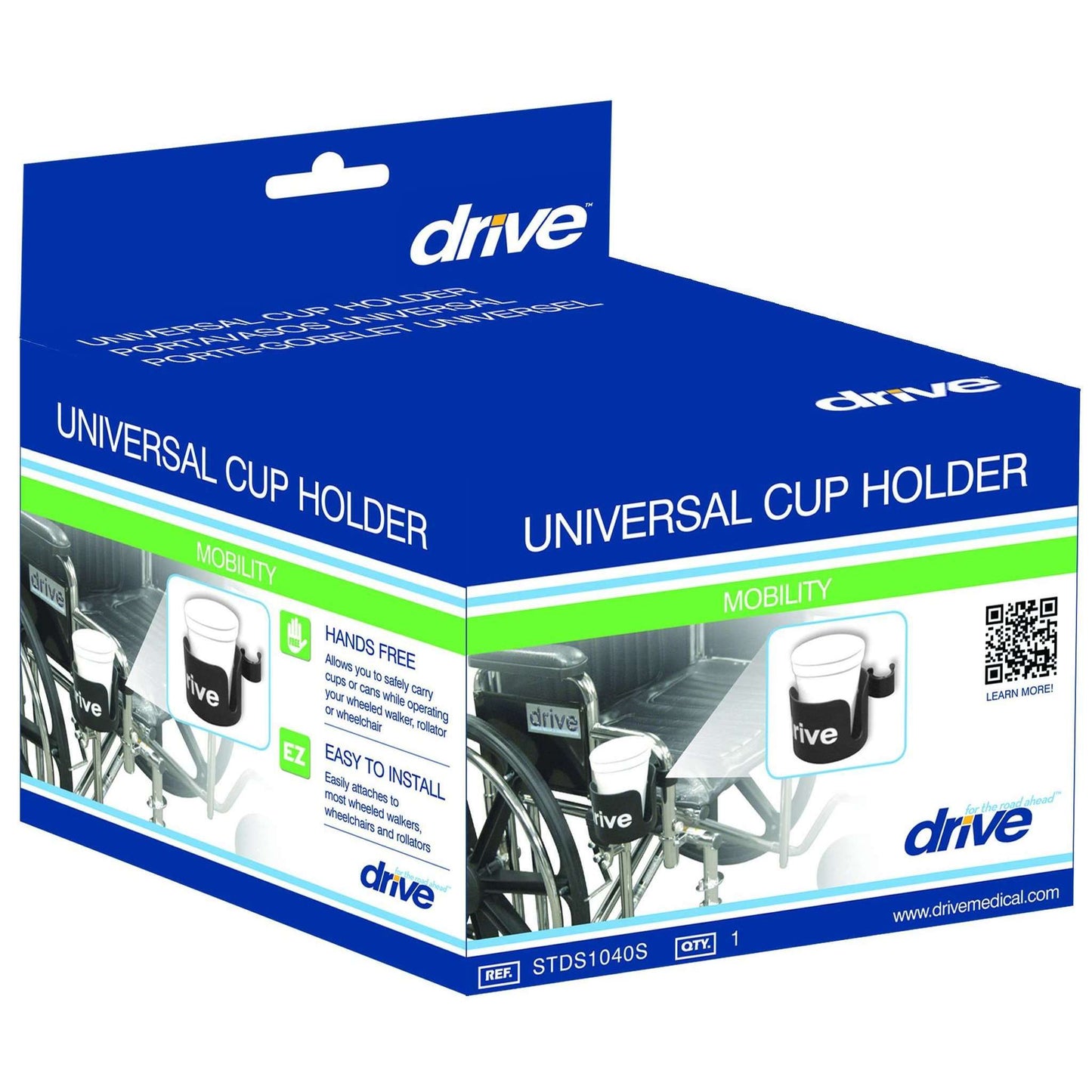 Drive Medical Universal Wheelchair Walker Rollator Cup Holder STDS1040S