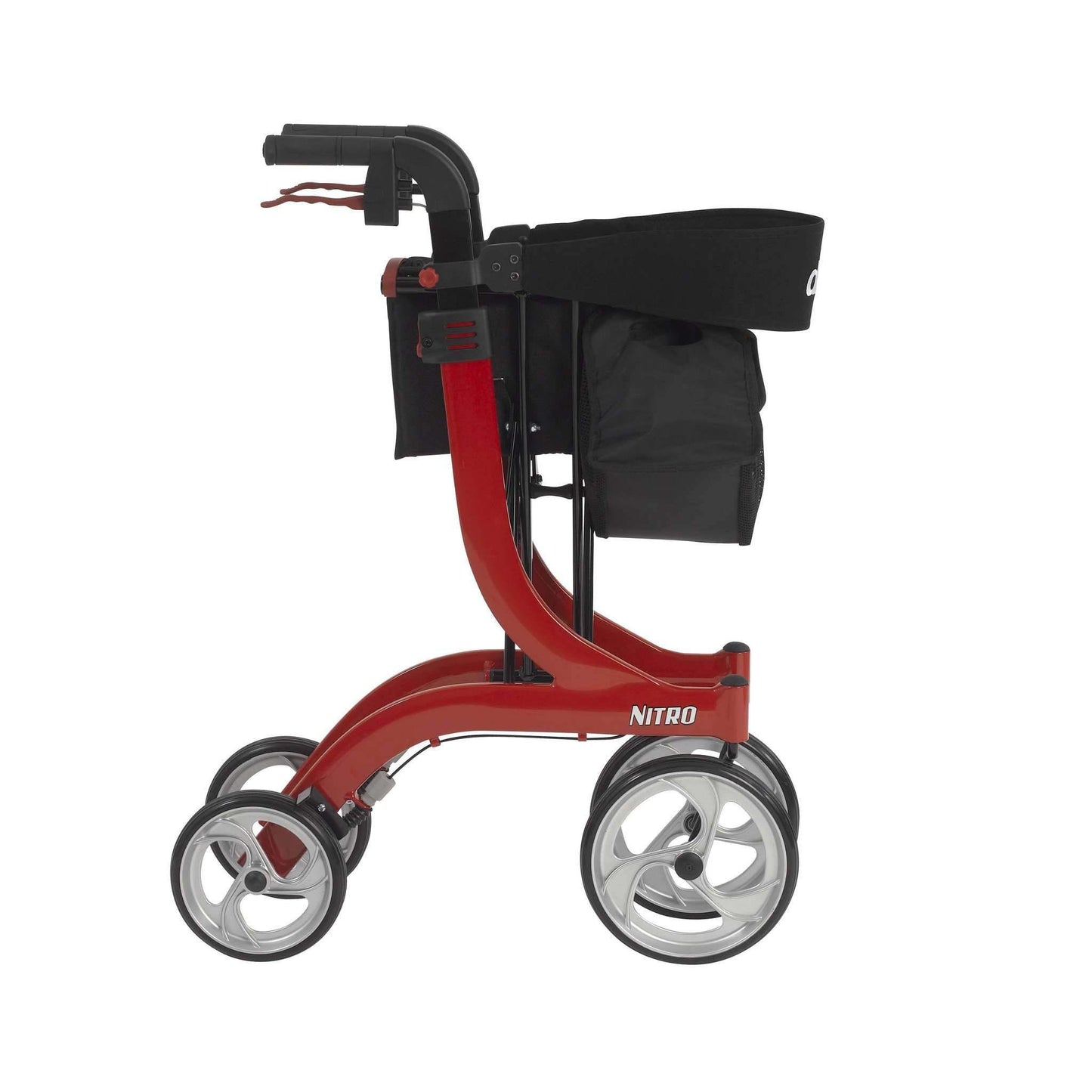 Drive RTL10266 Nitro Euro Style Walker Rollator, Red