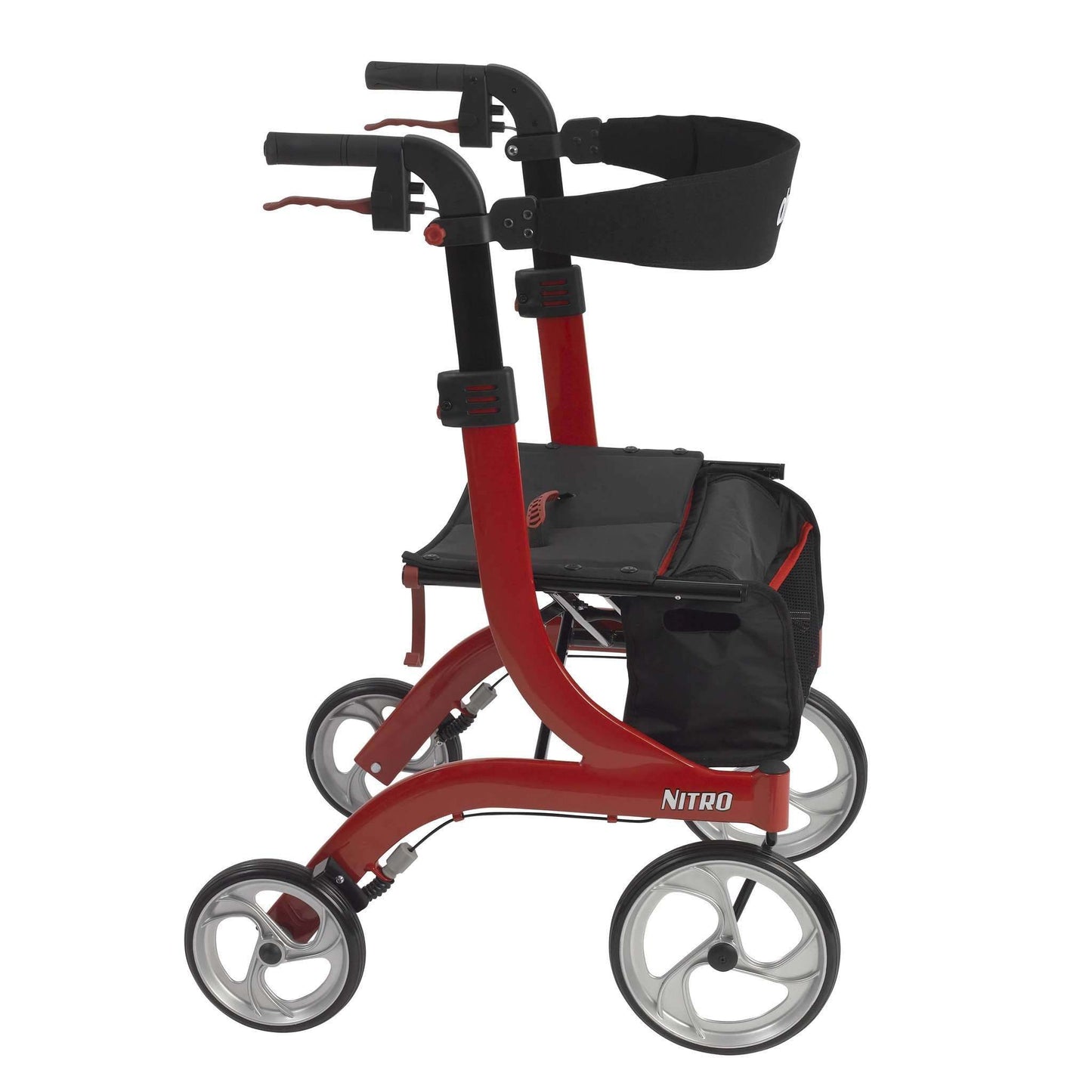 Drive RTL10266 Nitro Euro Style Walker Rollator, Red