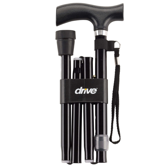 Drive rtl10304hd Heavy Duty Folding Cane Lightweight Adjustable with T Handle