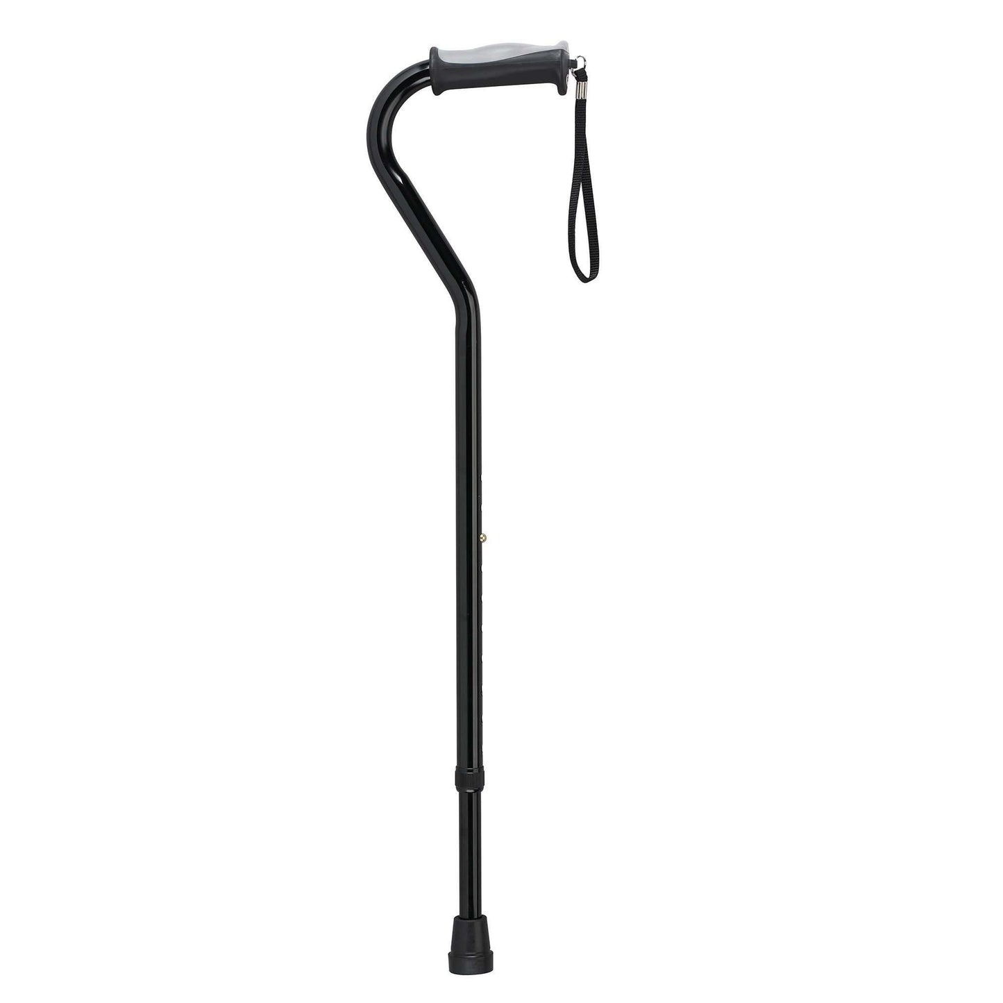 Drive rtl10372bk Adjustable Height Offset Handle Cane with Gel Hand Grip, Black