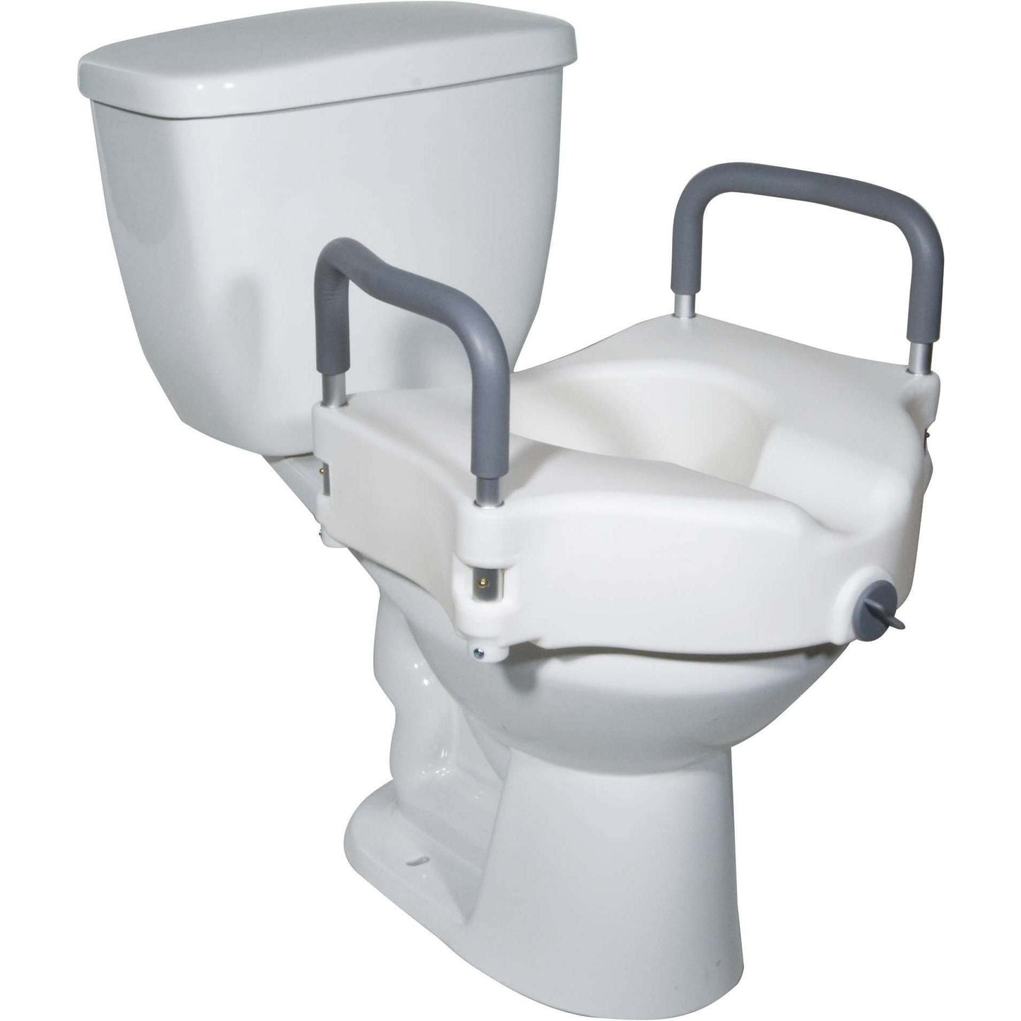 Drive RTL12027RA 2 in 1 Tool Free Locking Raised Toilet Seat with Removable Arms