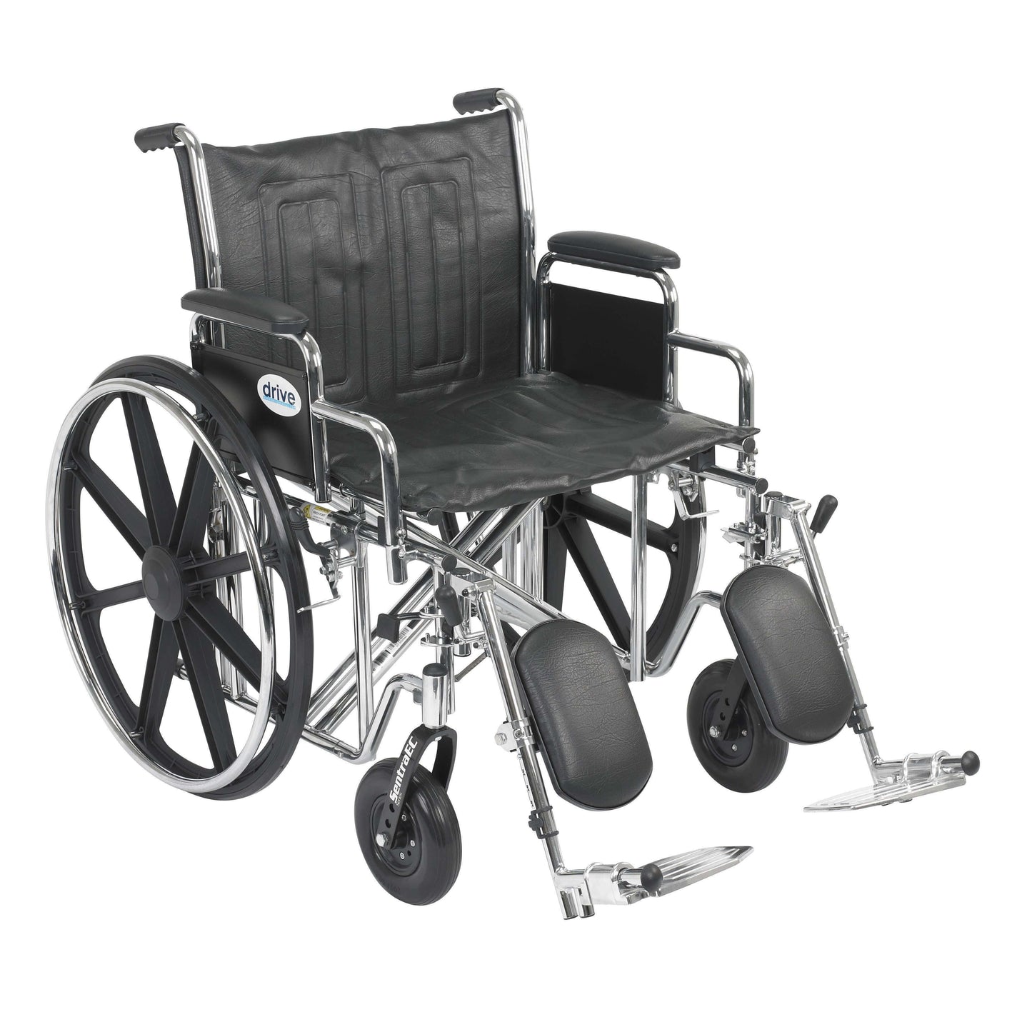 Drive std22ecdda-elr Sentra EC Heavy Duty Wheelchair, Detachable Desk Arms, Elevating Leg Rests, 22" Seat