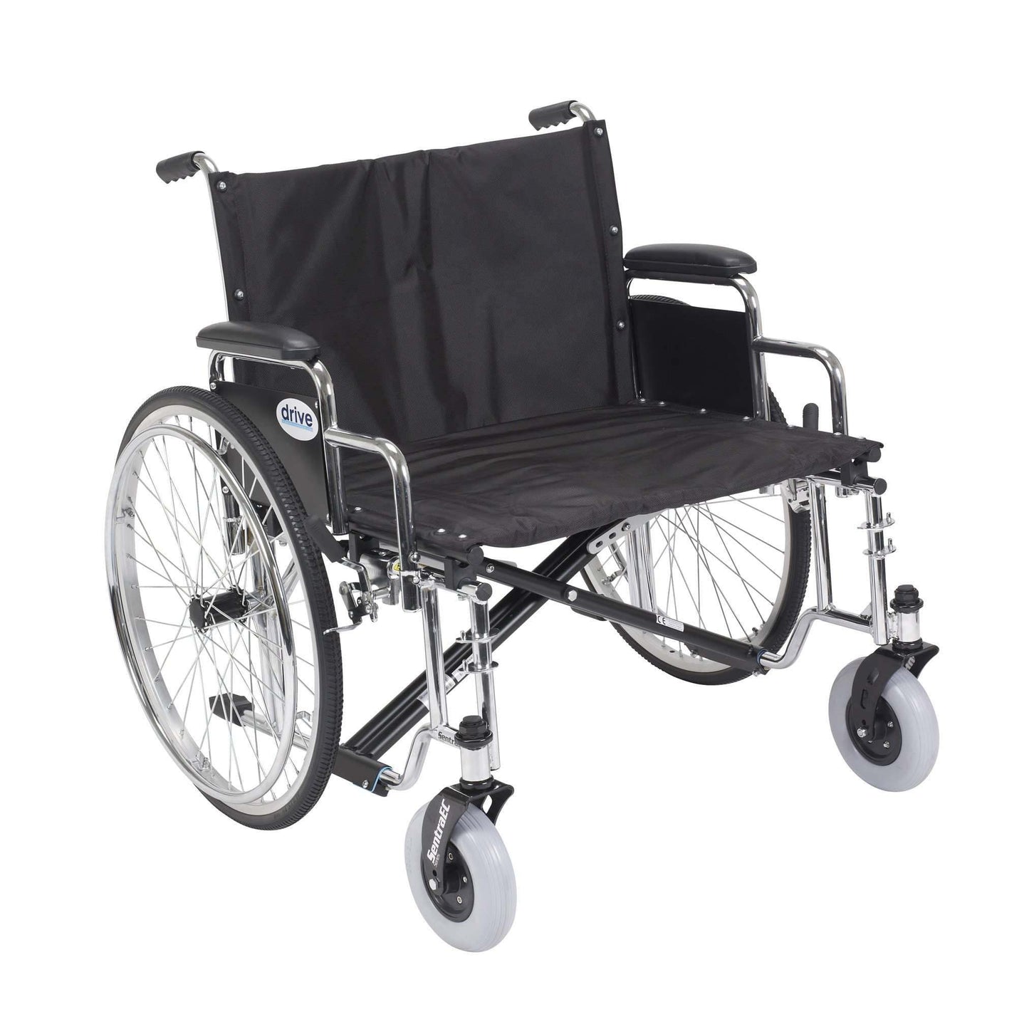 Drive std26ecdda Sentra EC Heavy Duty Extra Wide Wheelchair, Detachable Desk Arms, 26" Seat
