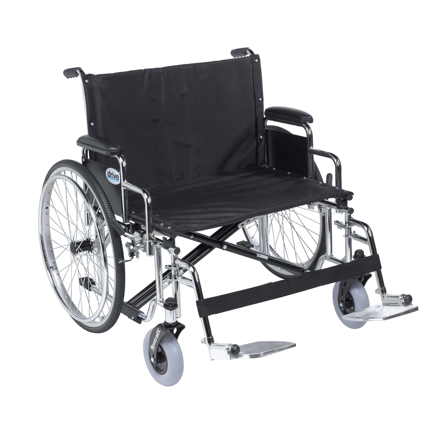 Drive std28ecdda-sf Sentra EC Heavy Duty Extra Wide Wheelchair, Detachable Desk Arms, Swing away Footrests, 28" Seat
