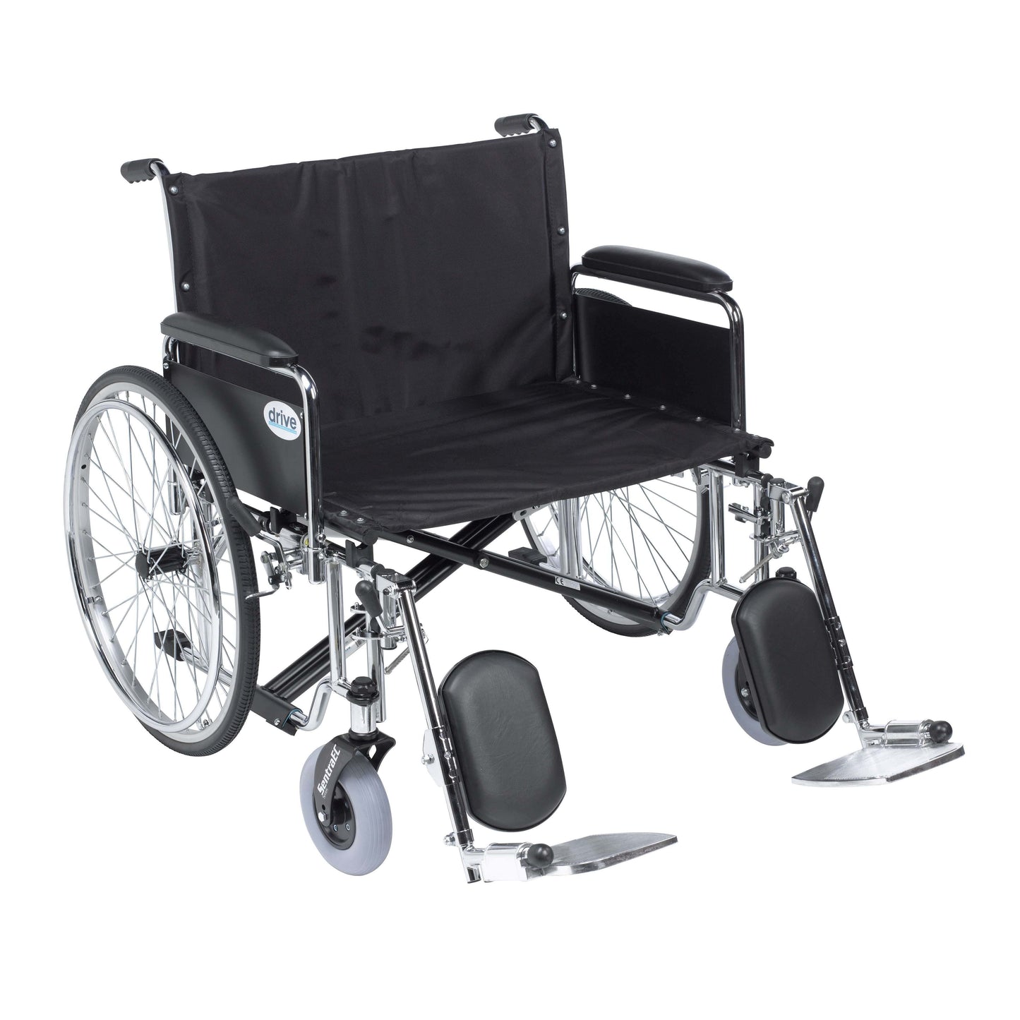 Drive std28ecdfa-elr Sentra EC Heavy Duty Extra Wide Wheelchair, Detachable Full Arms, Elevating Leg Rests, 28" Seat