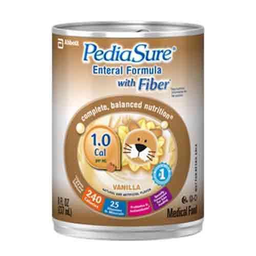 Pediasure 1.0 Oral/Tube Feeding Formula 8oz W/Fiber 67403, Vanilla 24/cs