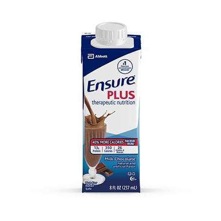 Ensure Plus 64911, Chocolate 8oz. screw top carton cs/24