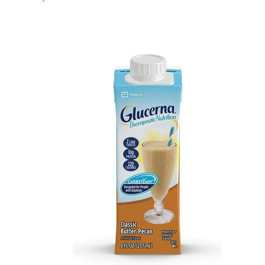 Screw Top Glucerna Therapeutic Shake 8oz cs/24 Butter Pecan 64927